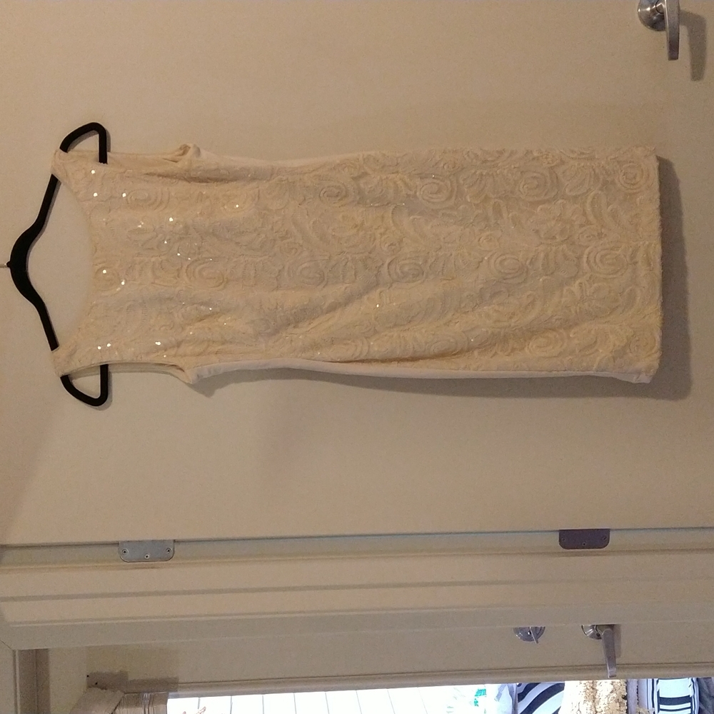 Cream sequenced dress Ralph Lauren